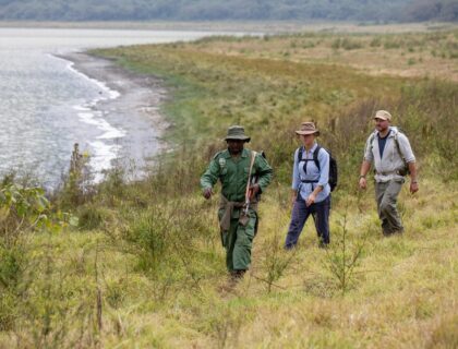 Lake Natron camp walking