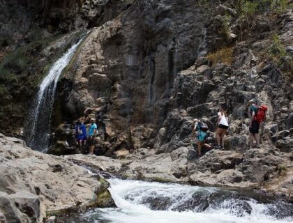 Lake Natron Camp waterfall walk