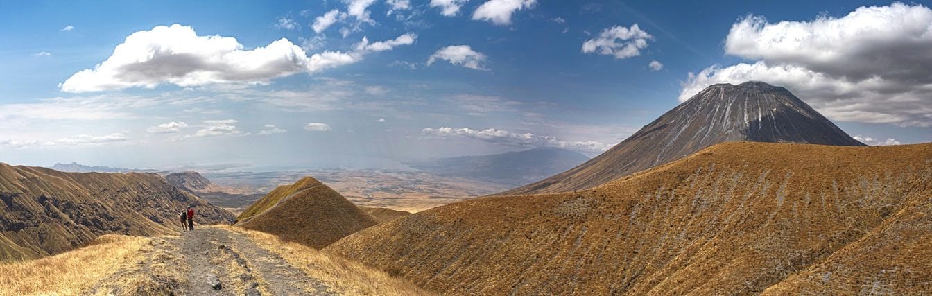 Lake Natron rift valley hiking