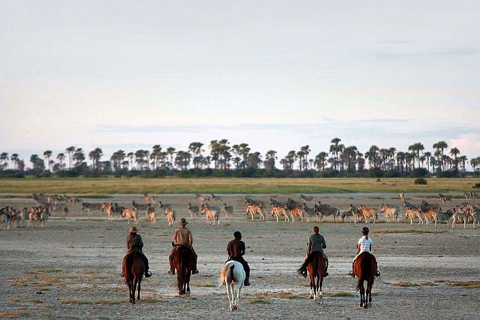 Makgadikgadi pans - horse-riding