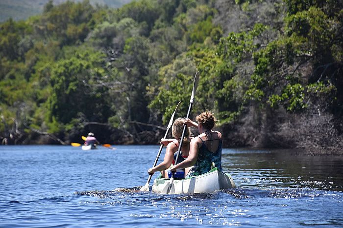 Garden Route holidays, Kayaking in Goukamma lake